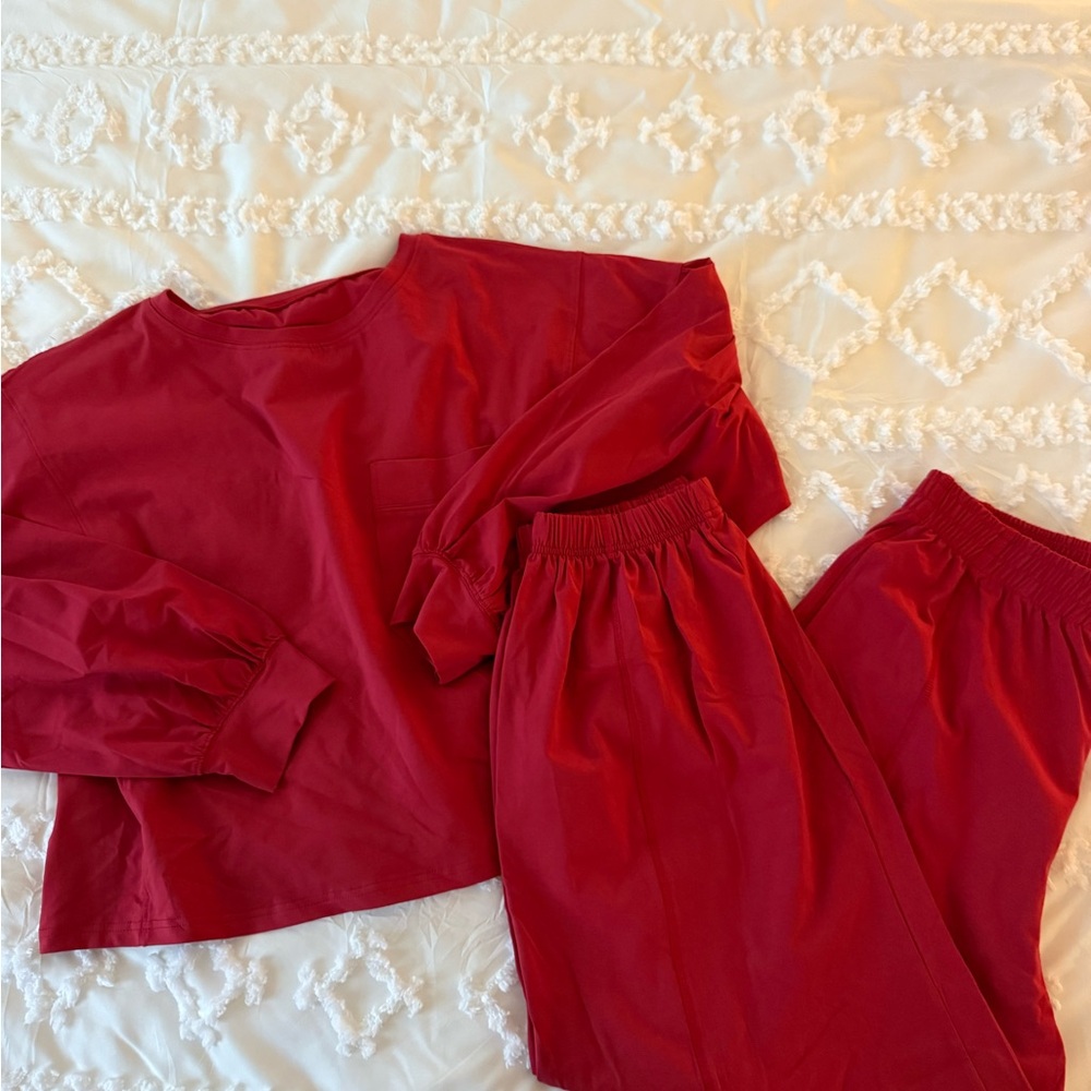 Vibrant Red Lounge Set